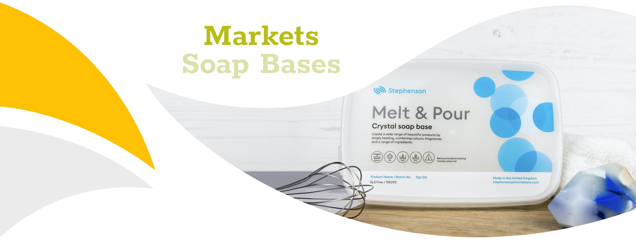 Buy Stephenson Crystal Natural Melt and Pour Soap Base Natural SLS